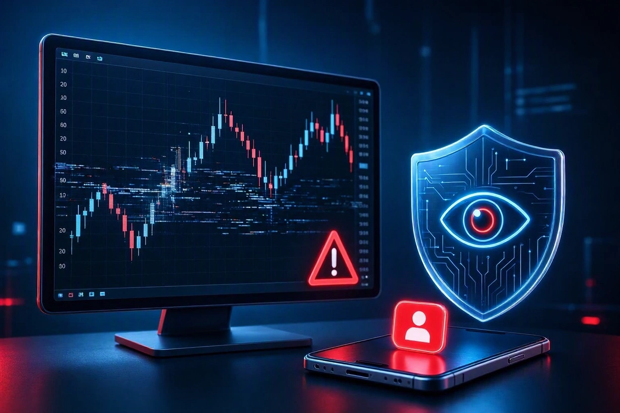 NinjaTrader con alerta, un escudo vigilante y un aviso en el móvil — TSD Stability Watchdog